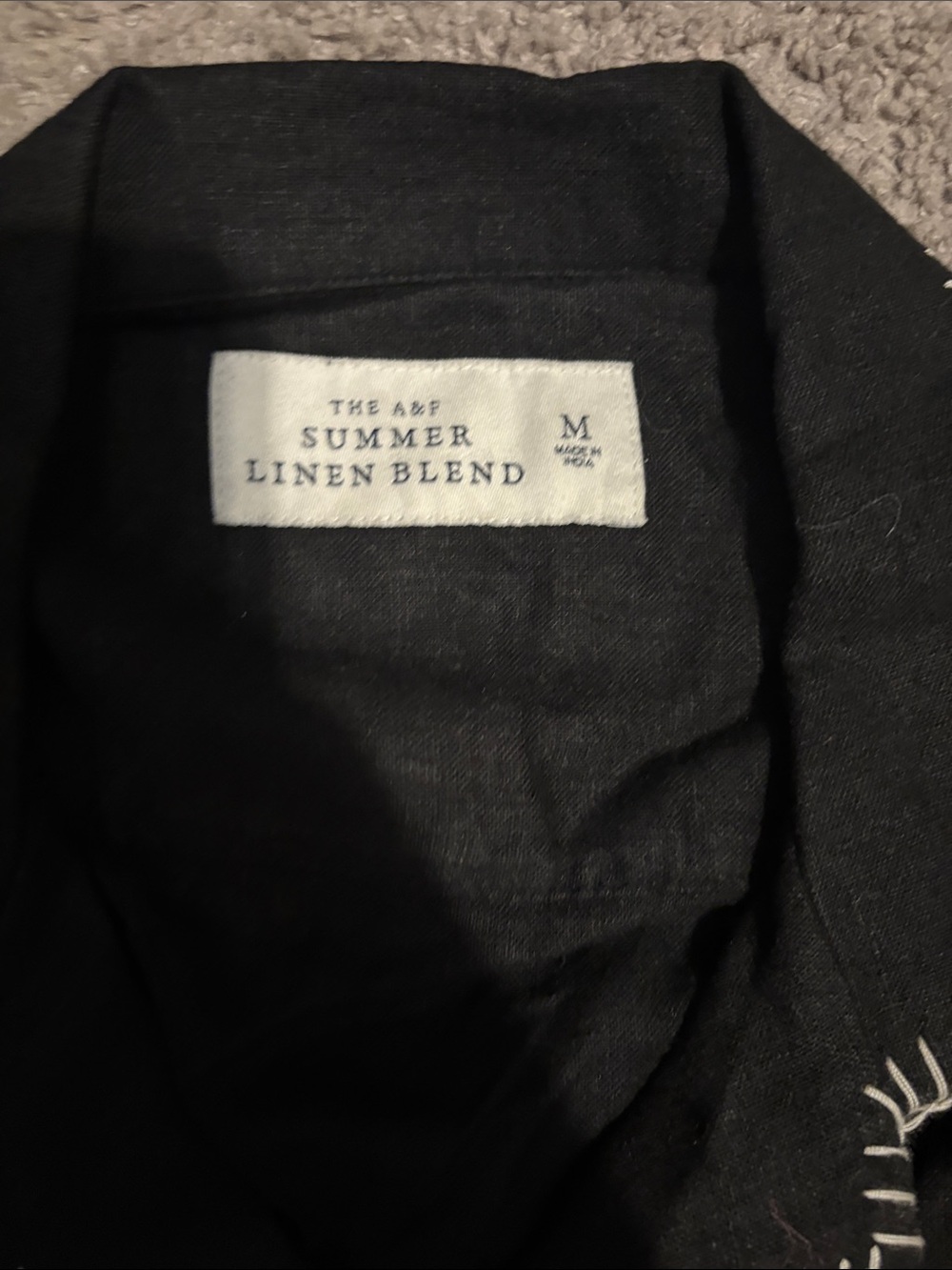 Abercrombie & Fitch short sleeve revere collar edge stitching line shirt - Picture 5 of 5